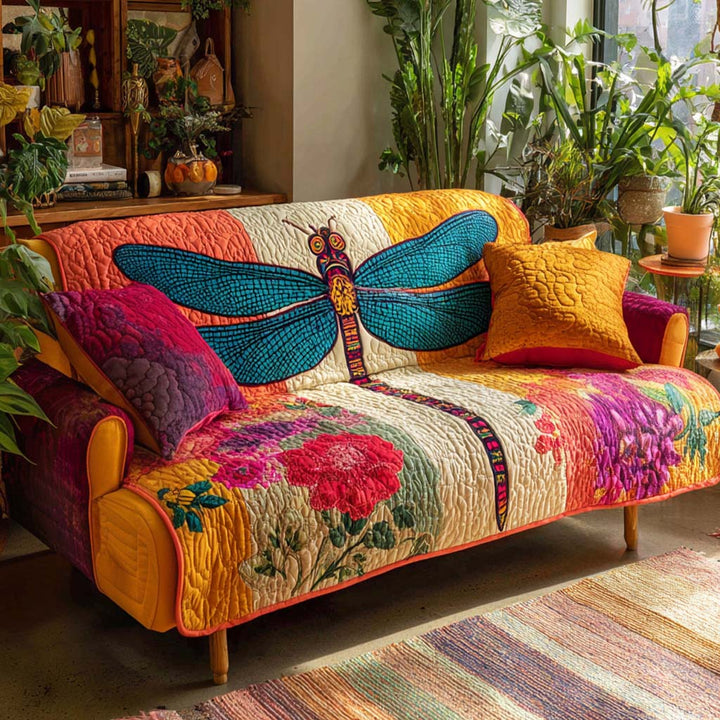 Dragonfly Quilted Sofa Cover NCU0VT326