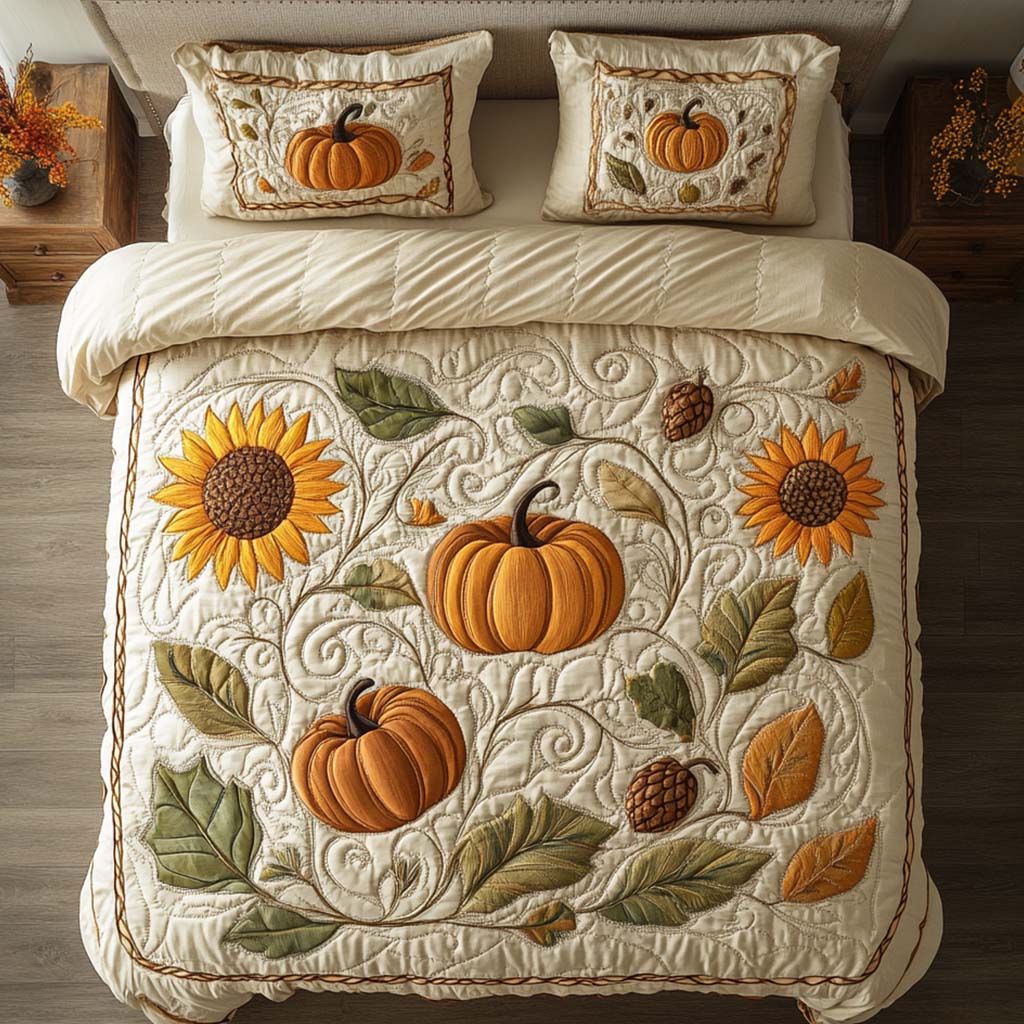 Autumn 3-Piece Quilted Bedding Set NCU0VT204