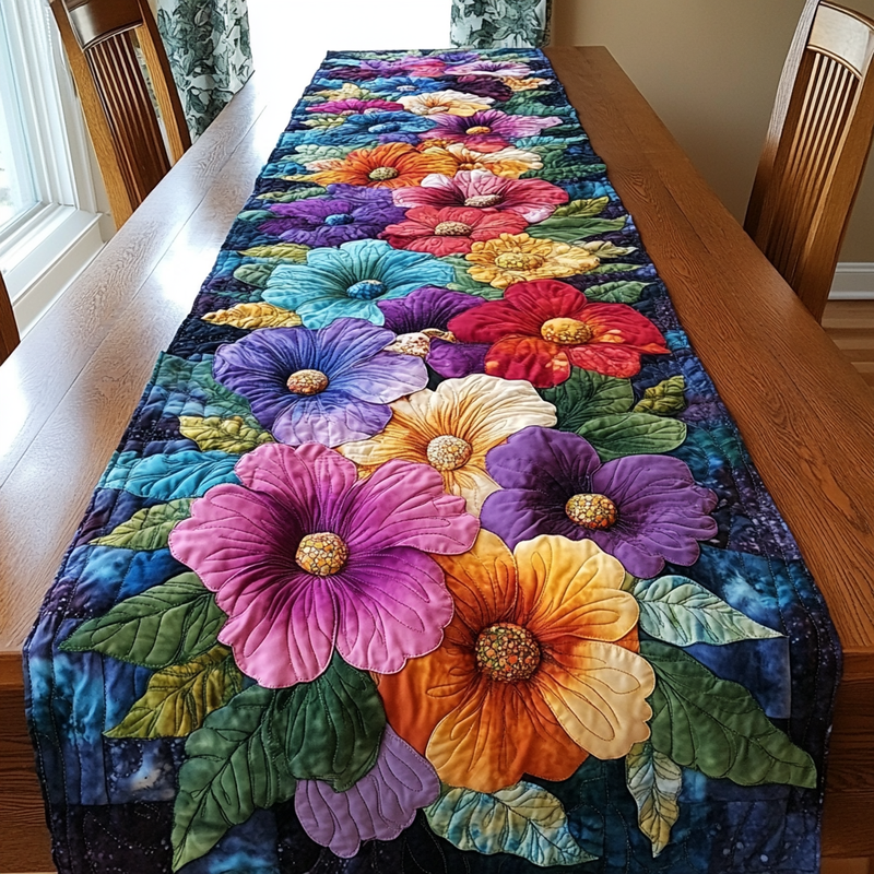 Blooming Colors Quilted Table Runner NCU0DK6306