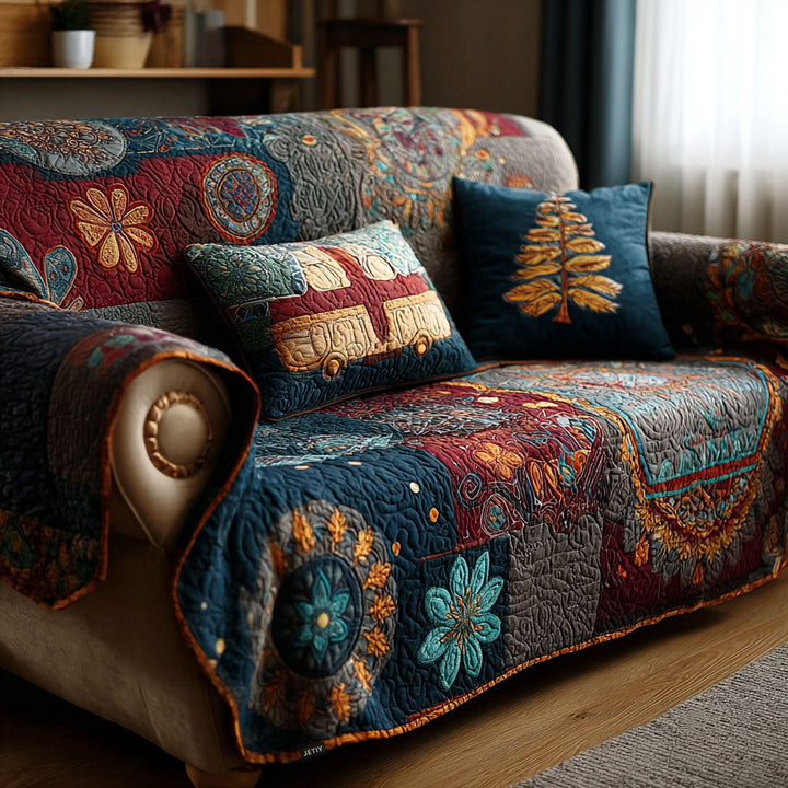 Boho Whispers Quilted Sofa Cover NCU0PT10052