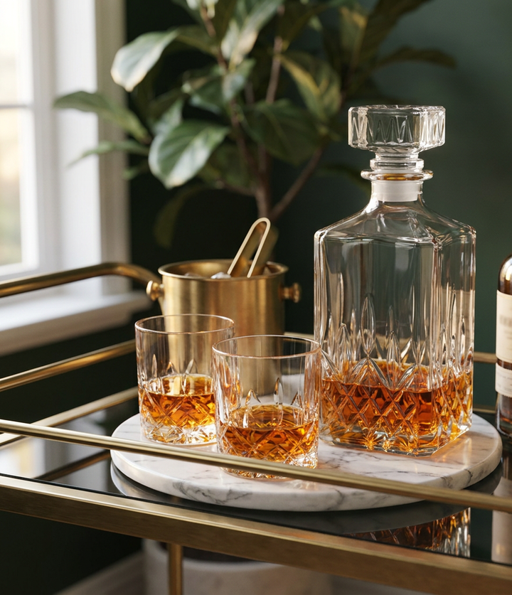 Classic Whisky Decanter & Glasses Set