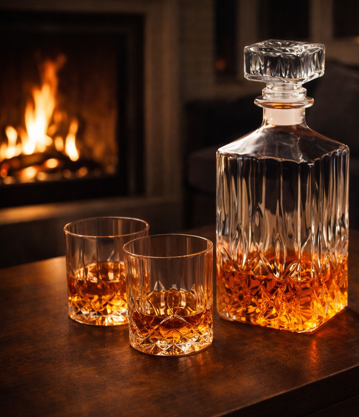 Classic Whisky Decanter & Glasses Set
