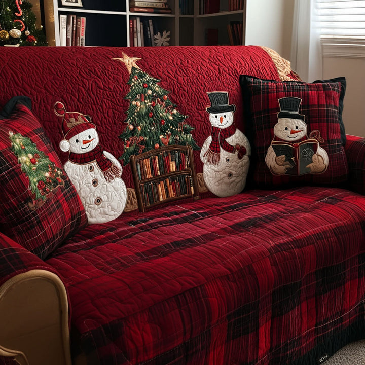Cozy Frosty Nights Quilted Sofa Cover NCU0PT9885