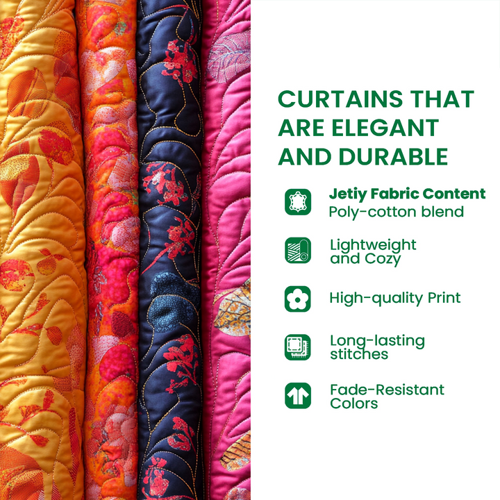 Wildflower Field Quilted Curtains NCU0TV1754