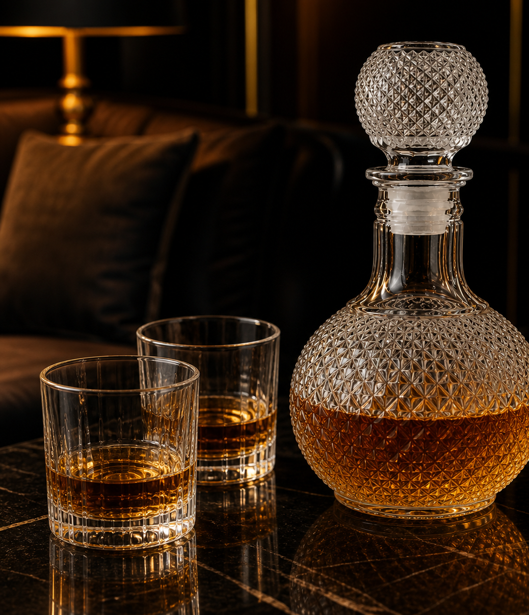 Diamond Cut Whisky Decanter