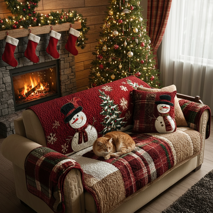 Festive Nights Quilted Sofa Cover NCU0PT9674