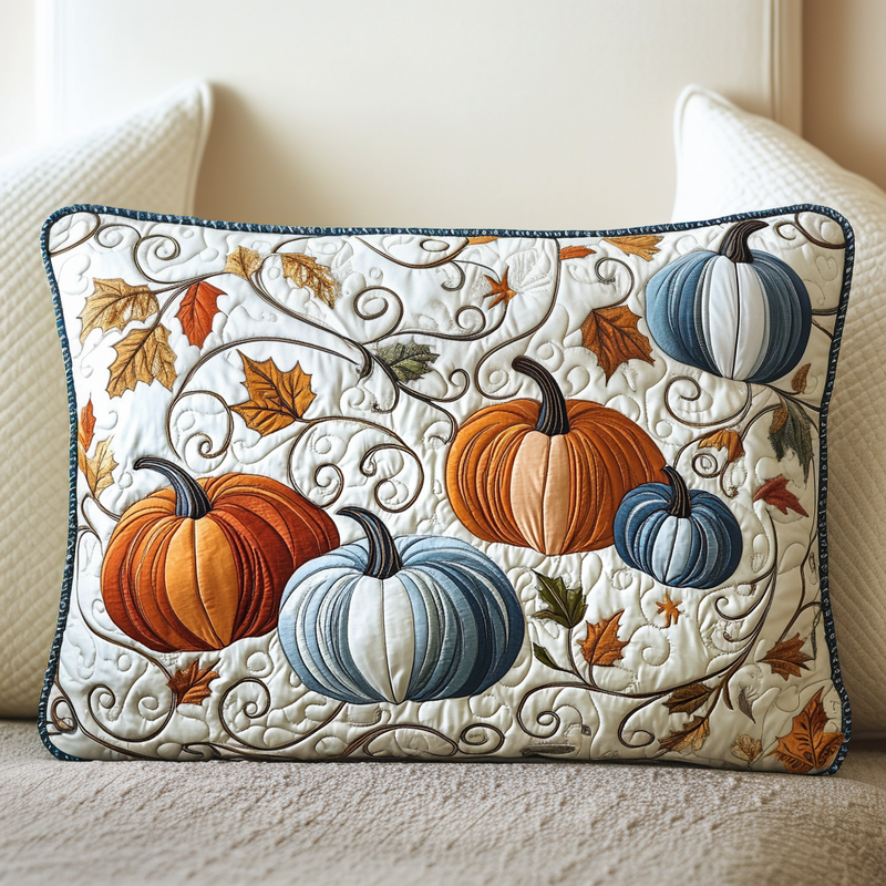 Golden Pumpkin Days Quilted Bedding Pillow Case NCU0NT8857