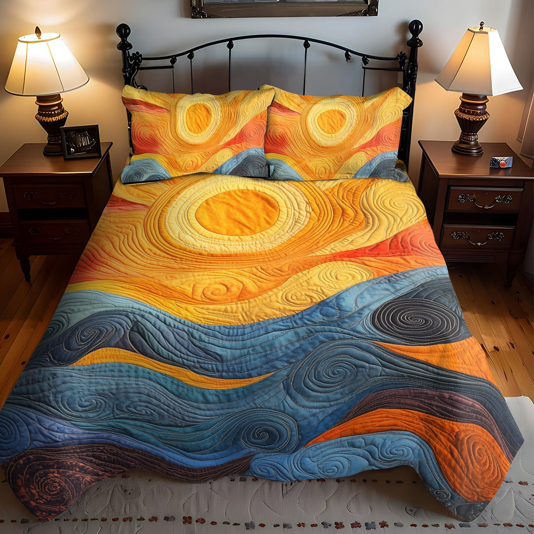 Sunshine 3-Piece Quilted Bedding Set NCU0VT94