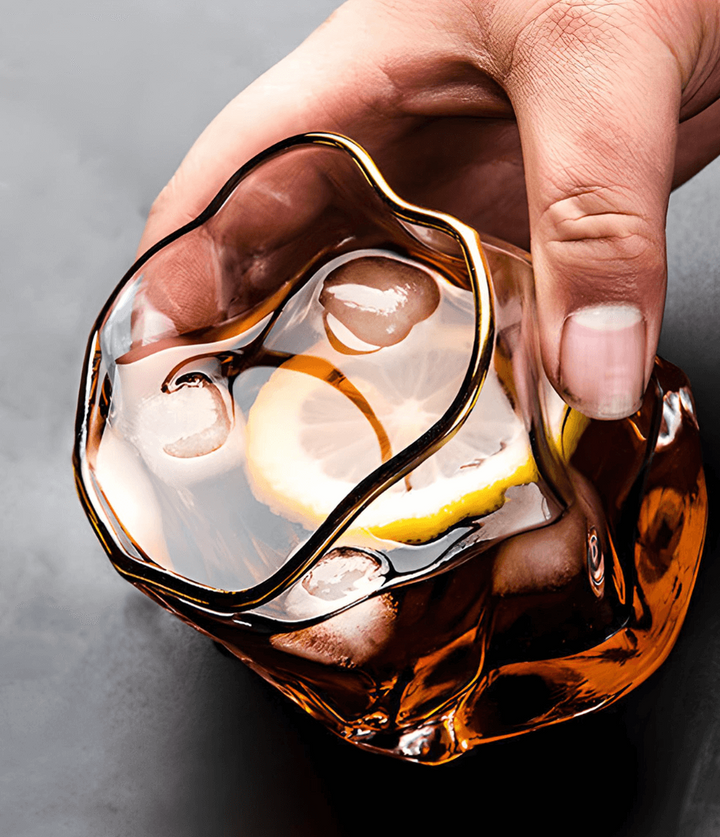 Hoshi Gold Japanese Crystal Whisky Glass