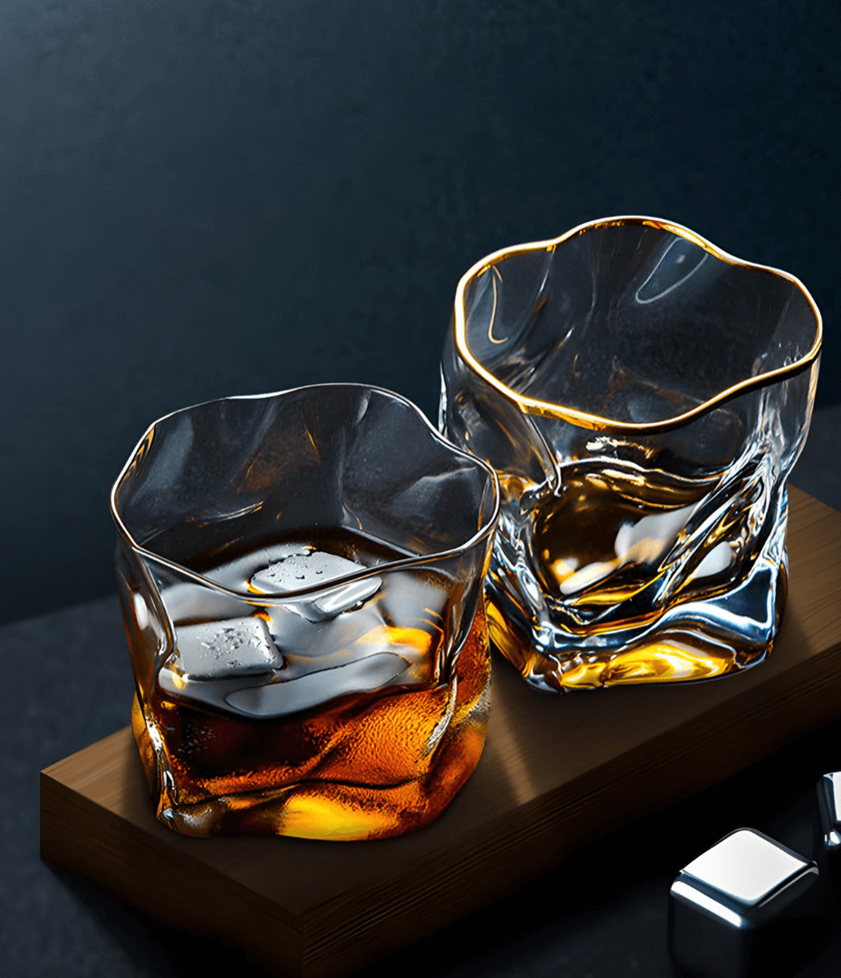 Hoshi Gold Japanese Crystal Whisky Glass