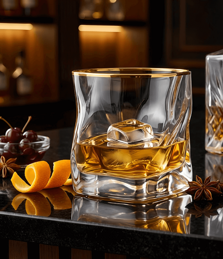 Hoshi Gold Japanese Crystal Whisky Glass
