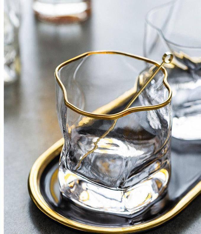 Hoshi Gold Japanese Crystal Whisky Glass