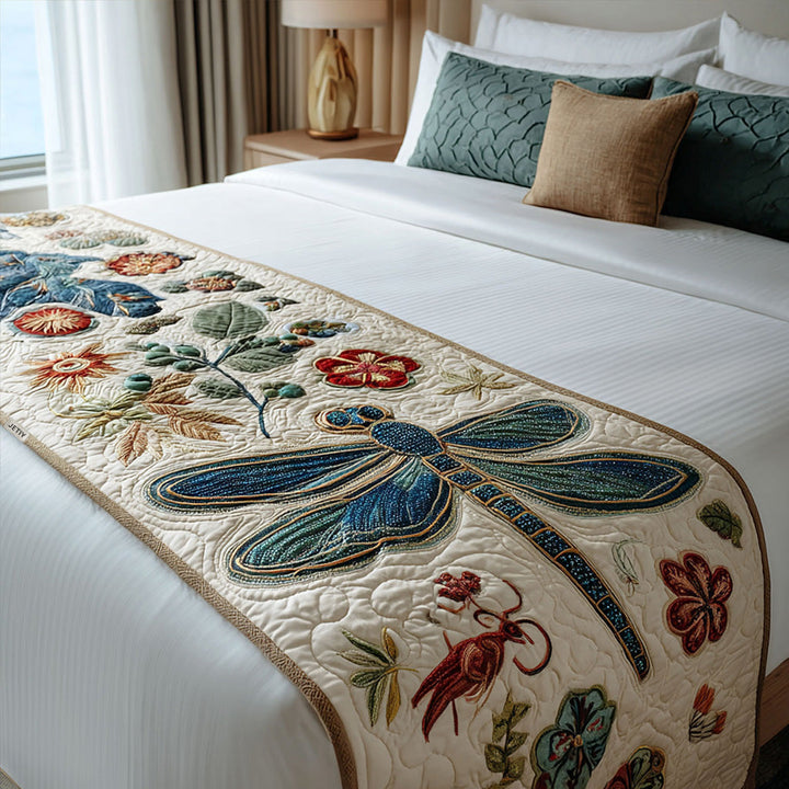 Dragonfly Quilted Bed Runner NCU0VT223