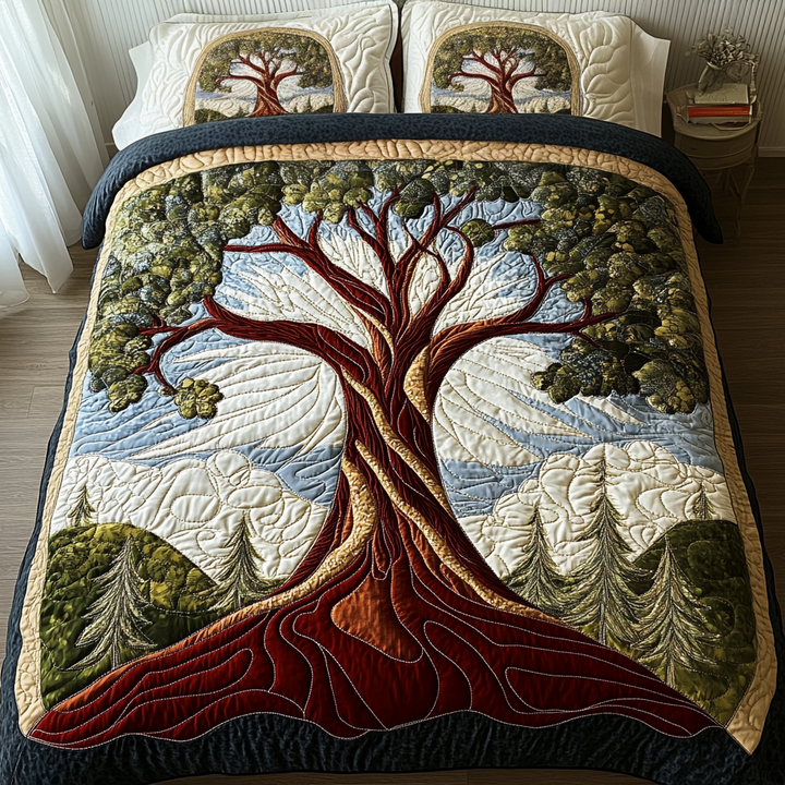 Tree Of Life 3-Piece Quilted Bedding Set NCU0VT73