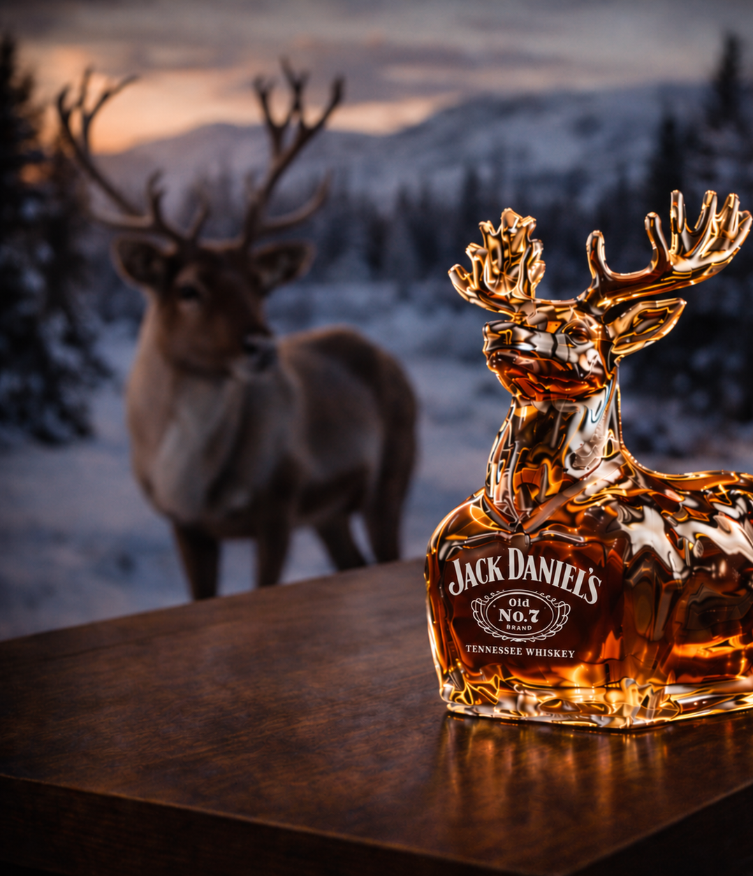 Reindeer Whisky Decanter