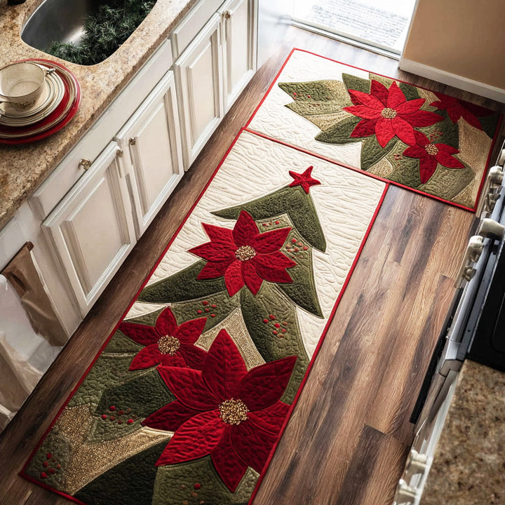 Shimmering Snow Night Kitchen Area Rug NCU0TD1736
