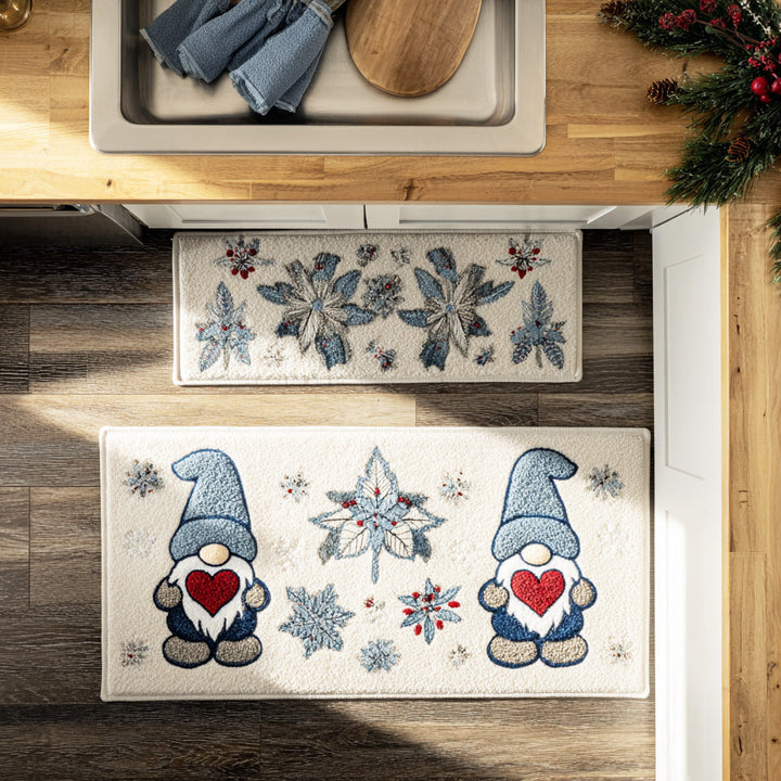 Snowflake Holiday Path Kitchen Area Rug NCU0TD1733