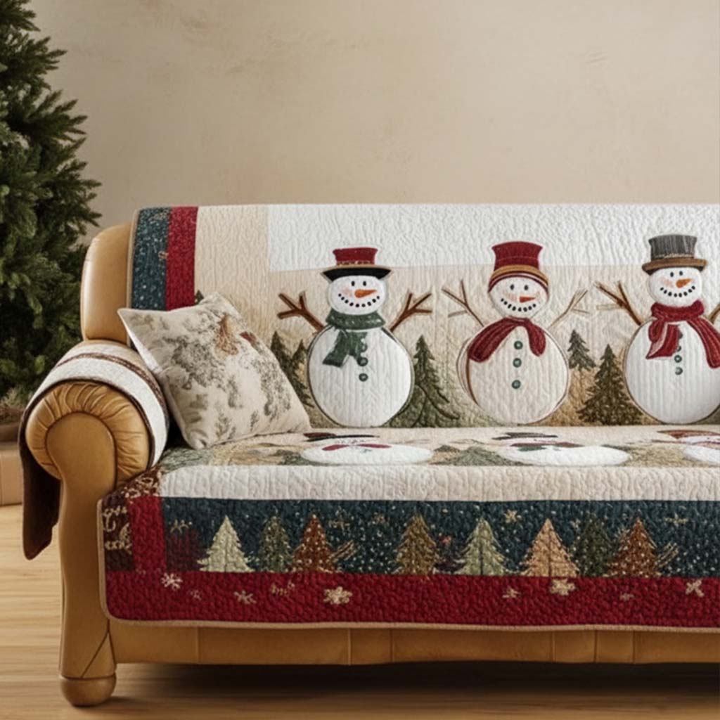 Snowy Friends Quilted Sofa Cover NCU0NT10747