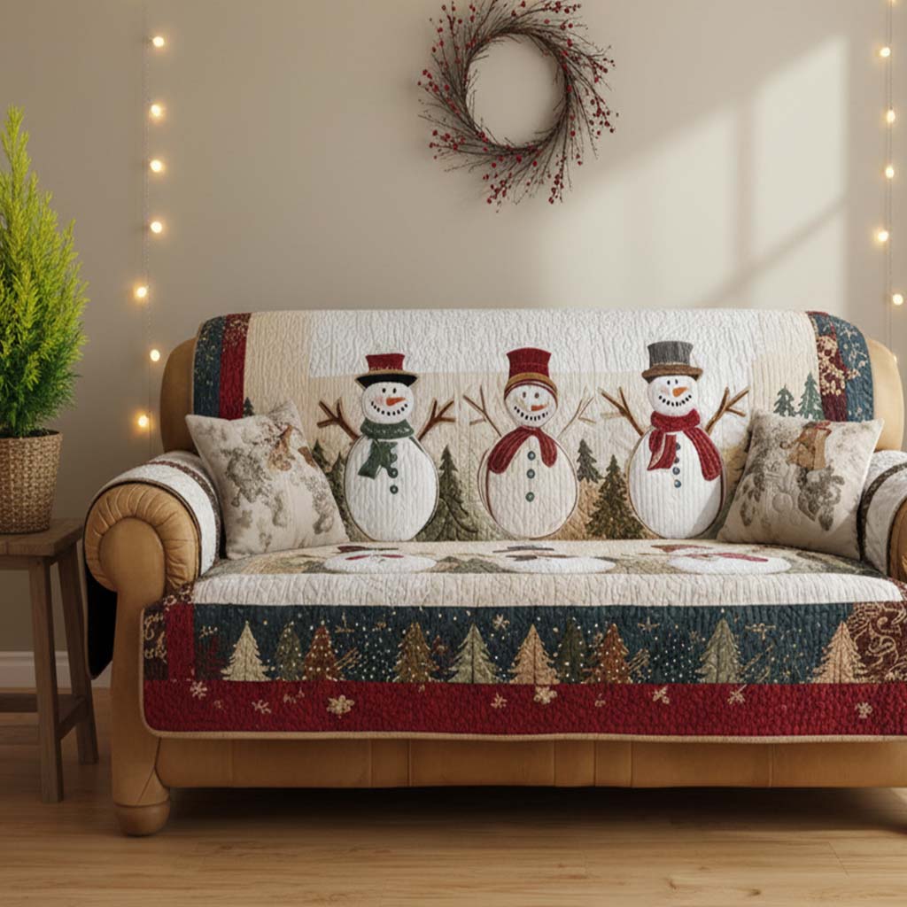 Snowy Friends Quilted Sofa Cover NCU0NT10747