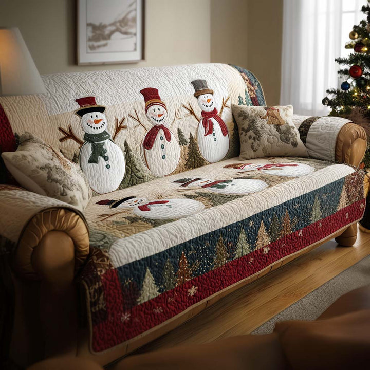 Snowy Friends Quilted Sofa Cover NCU0NT10747