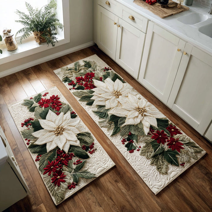 Snowy Petal Magic Kitchen Area Rug NCU0TD1729