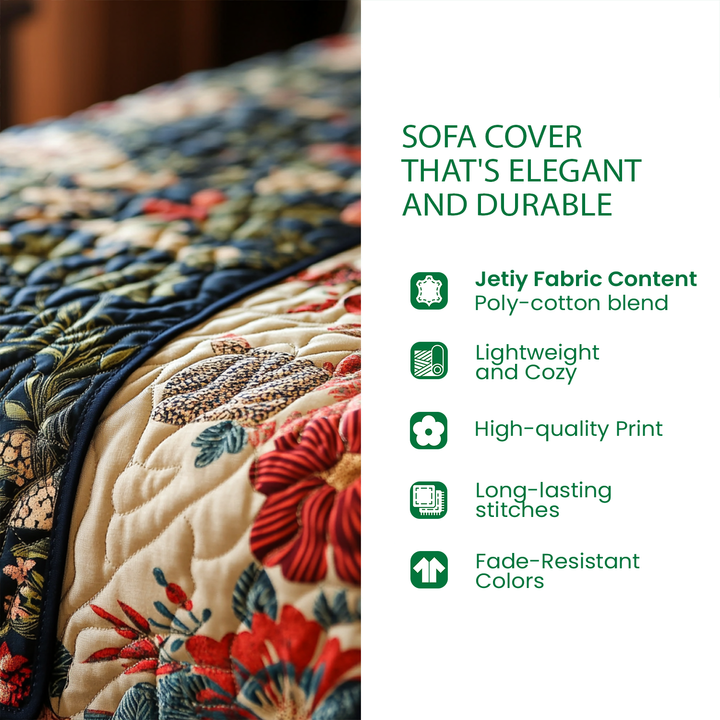 Shoreline Serenity Quilted Sofa Cover NCU0VL3011