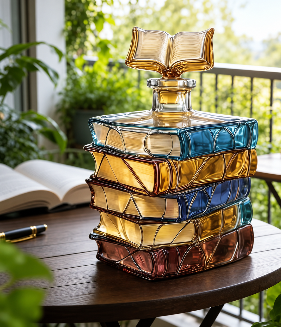 Stack of Books Whisky Decanter