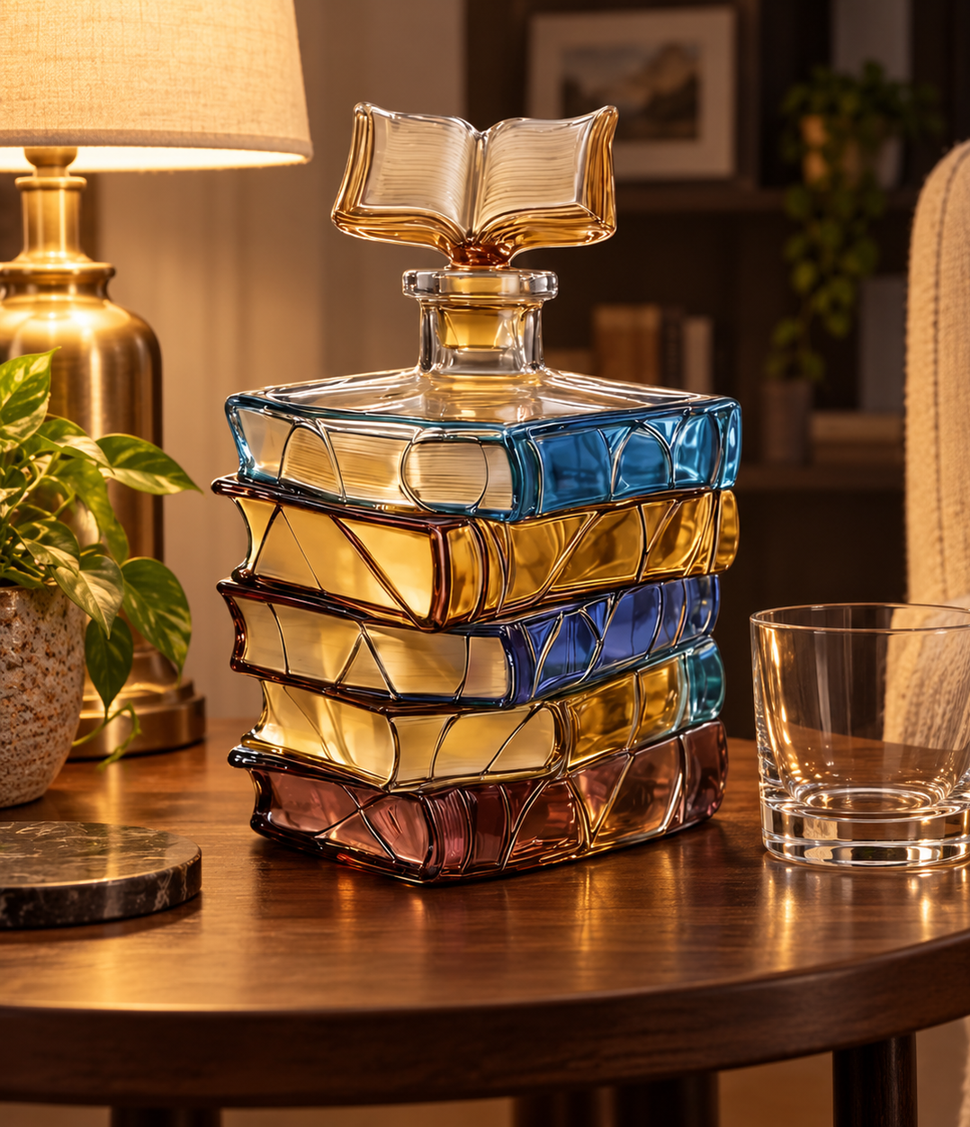 Stack of Books Whisky Decanter