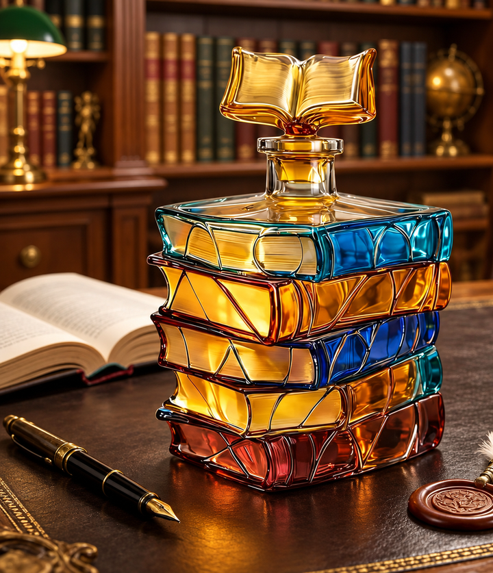 Stack of Books Whisky Decanter