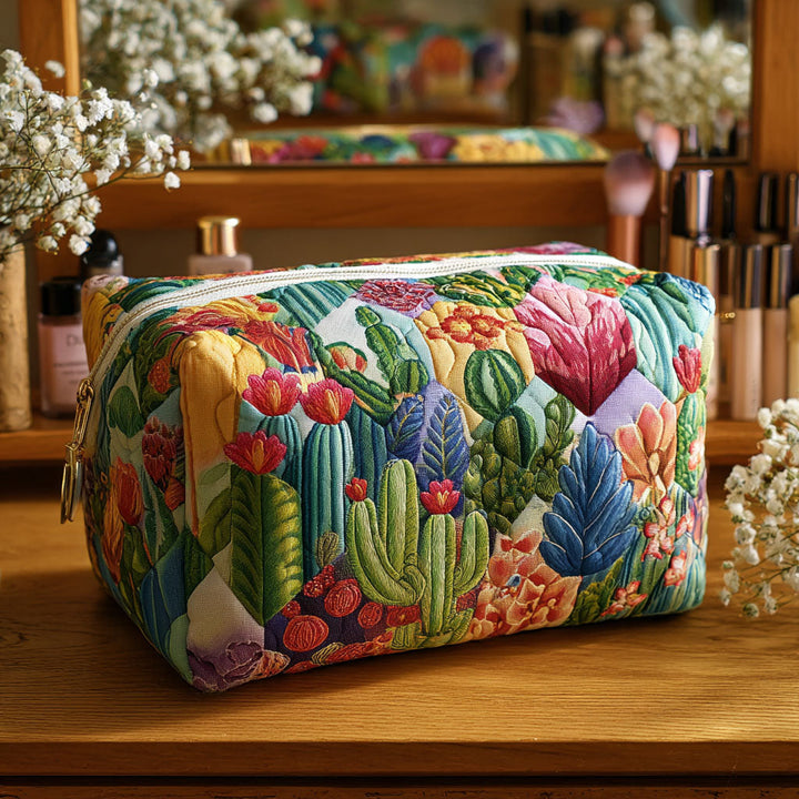 Succulent Sun Quilted Makeup Bag NCU0PT9631