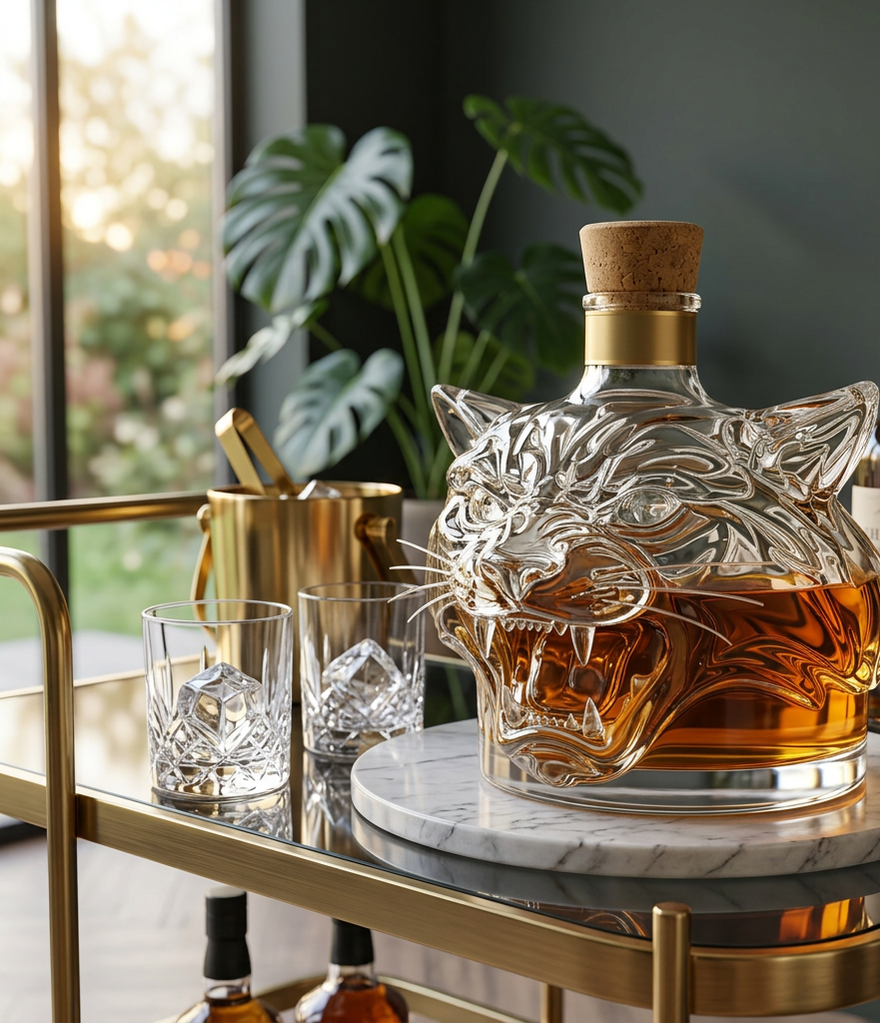Tiger Head Whisky Decanter