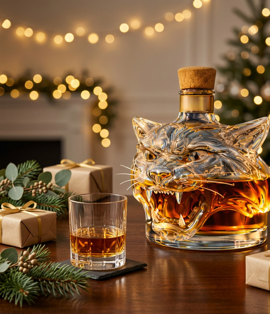 Tiger Head Whisky Decanter