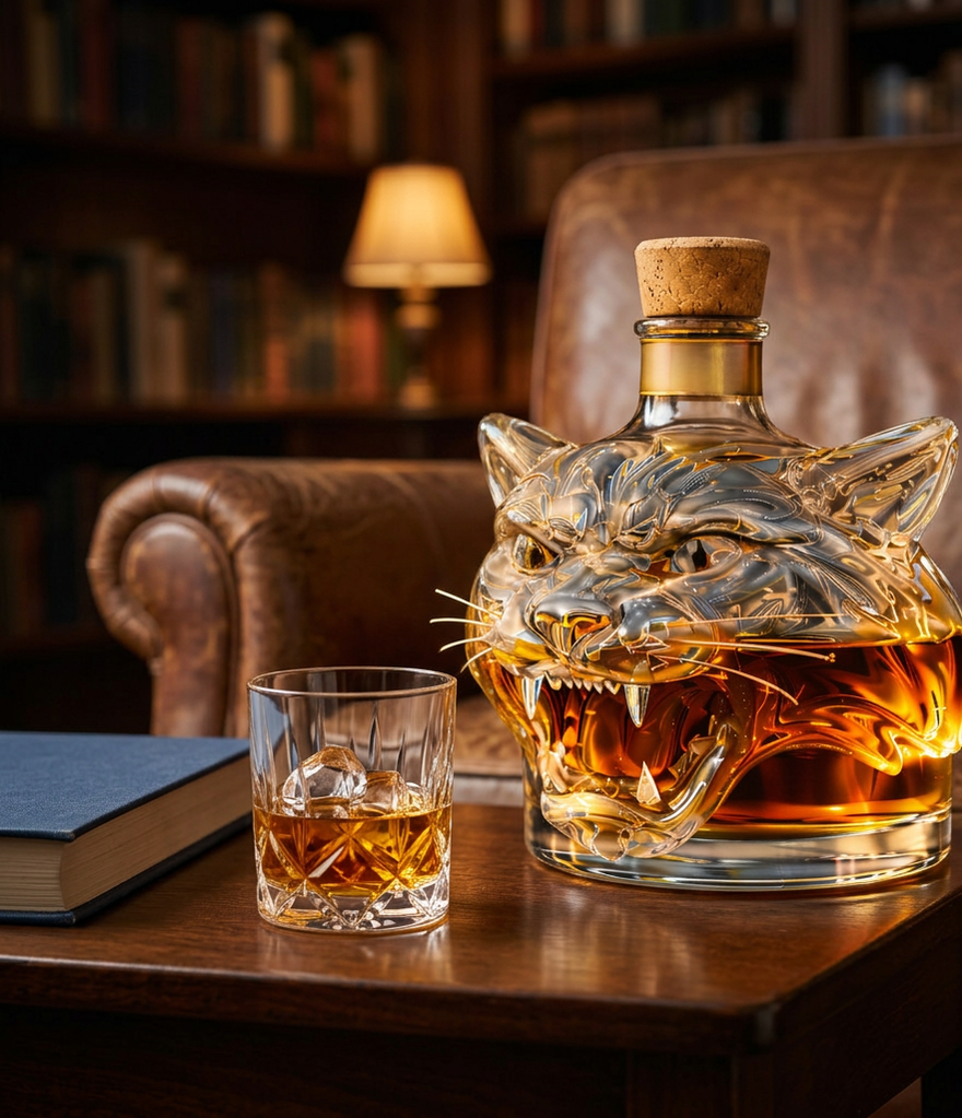 Tiger Head Whisky Decanter